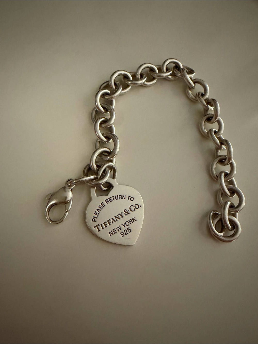 Tiffany Chain Bracelet with turquoise Heart Charm